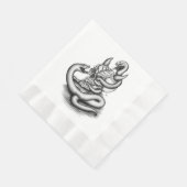 Skull - Teufelskopf mit Schlange Serviette (Ecke)