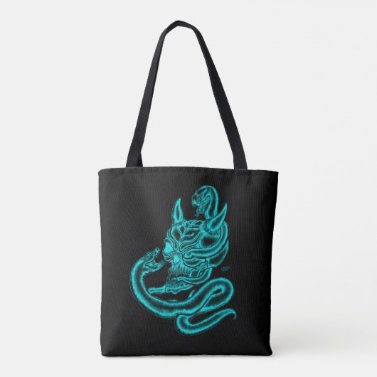 Skull - Teufelskopf mit Schlange Tasche (Rückseite)