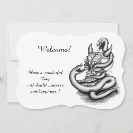 Skull - Teufelskopf mit Schlange, Text hinzufügen Einladung