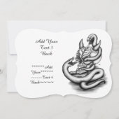 Skull - Teufelskopf mit Schlange, Text hinzufügen Einladung (Rückseite)