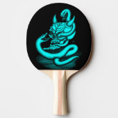 Skull - Teufelskopf mit Schlange Tischtennis Schläger (Rückseite)