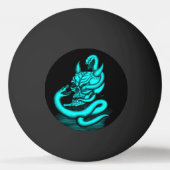 Skull - Teufelskopf mit Schlange Tischtennisball (Vorderseite)