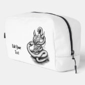 Skull - Teufelskopf mit Schlange Waschbeutel (Rechte Ecke)