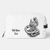 Skull - Teufelskopf mit Schlange Waschbeutel (Rückseite)