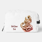 Skull - Teufelskopf mit Schlange Waschbeutel (Rückseite)