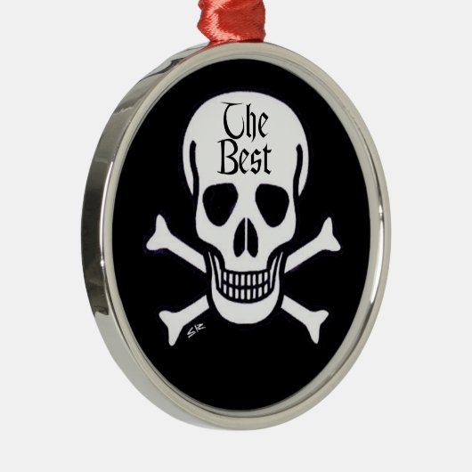 Skull The Best Medal Metal Ornament (Rechts)