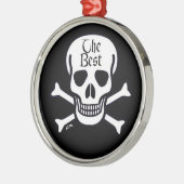 Skull The Best Medal Metal Ornament (Links)
