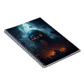 Skull Theme Phantastisch Halloween Beängstigend Sk Notizblock (Rechte Seite)