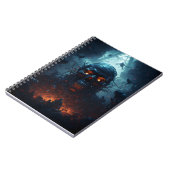 Skull Theme Phantastisch Halloween Beängstigend Sk Notizblock (Linke Seite)