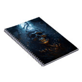 Skull Theme Phantastisch Halloween Beängstigend Sk Notizblock (Rechte Seite)