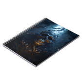 Skull Theme Phantastisch Halloween Beängstigend Sk Notizblock (Linke Seite)