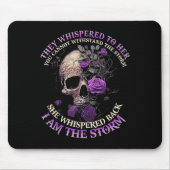 Skull They Whispered To Her You Can't With Stand T Mousepad (Vorne)