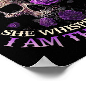 Skull They Whispered To Her You Can't With Stand T Poster (Ecke)