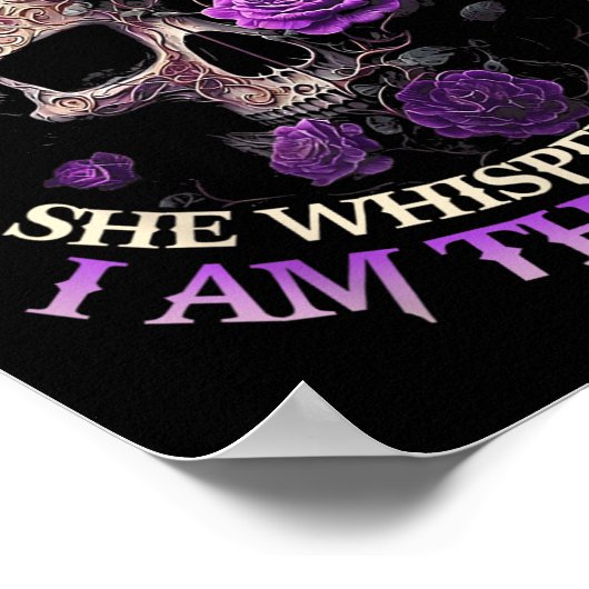 Skull They Whispered To Her You Can't With Stand T Poster (Ecke)