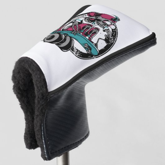 Skull Thrill: Reiten oder Die Golf Headcover (3/4 Vorderseite)