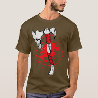 Skull Throwing Ax 2 T-Shirt