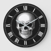 Skull Time Große Wanduhr (Vorderseite)