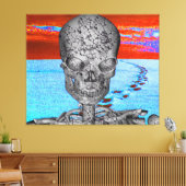 Skull Time Traveller Leinwanddruck (Insitu (Wohnzimmer))