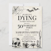 Skull tobt zu Party Halloween-Party Einladung (Vorderseite)