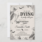 Skull tobt zu Party Halloween-Party Einladung (Vorderseite)