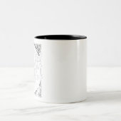 Skull, Todeskopf Zweifarbige Tasse (Mittel)