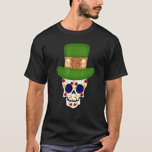 Skull Top Hat Rimmed Glasses Horse Shoes C Blätter (Vorderseite)