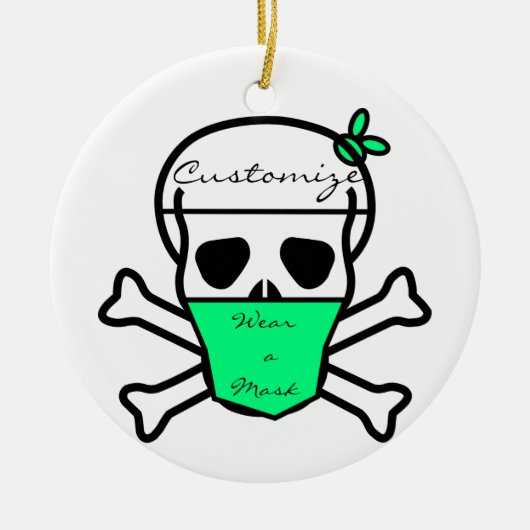 Skull-Tragen Maske Thunder_Cove Keramik Ornament (Vorne)