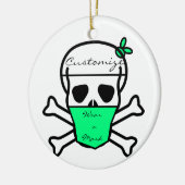Skull-Tragen Maske Thunder_Cove Keramik Ornament (Links)