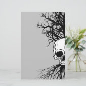 Skull & Tree Briefpapier (Stehend Vorderseite)