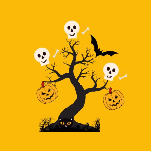 Skull Tree Halloween-T - Shirt