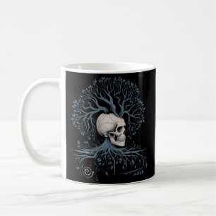 Skull Tree of Life Gothic Nature Art Kaffeetasse