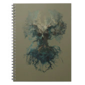 Skull Tree Surreal Dark Nature Notebook Notizblock (Vorderseite)