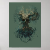 Skull Tree Surreal Dark Nature Poster (Vorne)