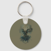 Skull Tree Surreal Dark Nature Schlüsselanhänger (Vorderseite)