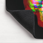 Skull Trippy Vaporwave Halloween Techno Rave Edm Mousepad (Ecke)