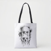 Skull Tropfen Black Ink Spritzer Graphic Tasche (Vorderseite)