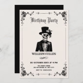 Skull tuxedo einladung (Vorne/Hinten)