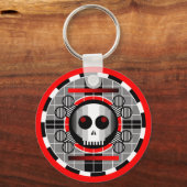 Skull TV Round Schlüsselanhänger (Vorderseite)