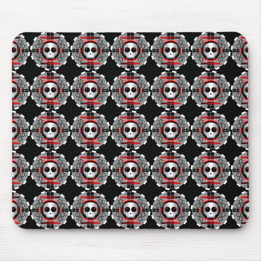 Skull TV Runde Multimousepad schwarz Mousepad (Vorne)