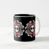 Skull TV Runde Tasse schwarz (VorderseiteRechts)