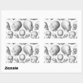 Skull-Typen Rechteckiger Aufkleber (Blatt)