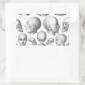 Skull-Typen Rechteckiger Aufkleber (Tasche)