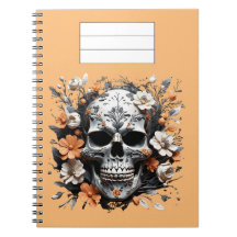 Skull und Blume Notebook, Linken