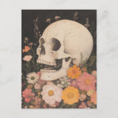 Skull und Blume Postkarte (Vorderseite)
