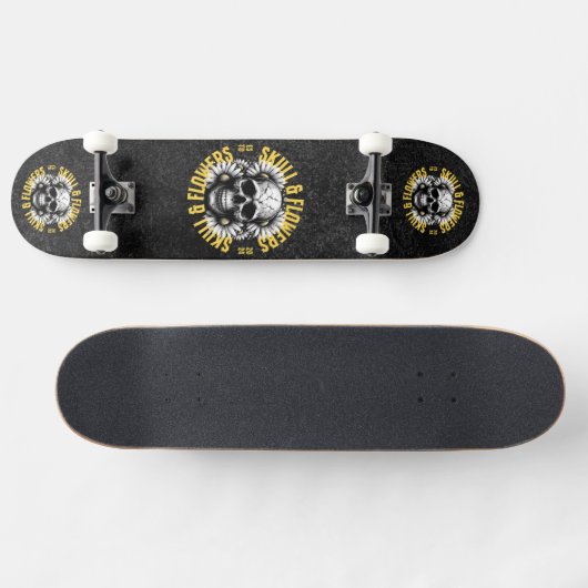 Skull und Blume Skateboard (Horizontal)