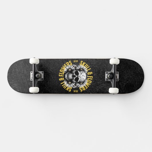 Skull und Blume Skateboard (Horizontal)