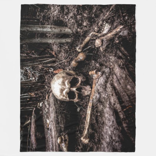 SKULL UND BONEN FLEECEDECKE (Vorderseite)