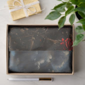 Skull und Crimson-Rose Dekoupage Seidenpapier (Geschenk)