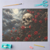 Skull und Crimson-Rose Dekoupage Seidenpapier (Basteln)