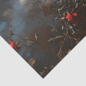 Skull und Crimson-Rose Dekoupage Seidenpapier (Ausschnitt)